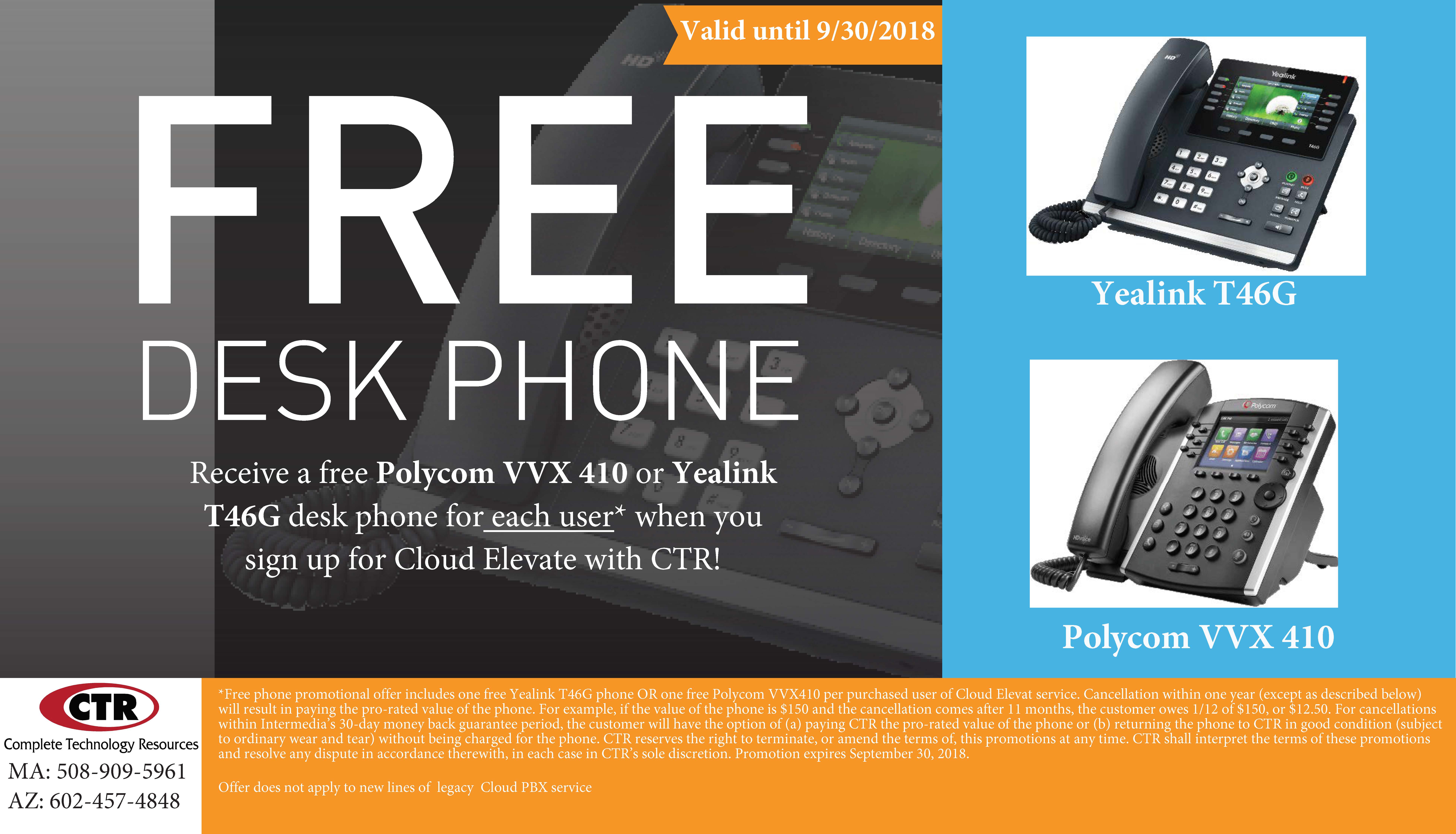 Free Phone Promo Polycom Vvx410 Complete Technology Resources Inc